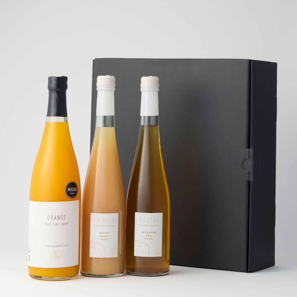 ジュースのギフトセット｜桃ジュース＆梅ジュース＆選べるみかんジュース 3本
