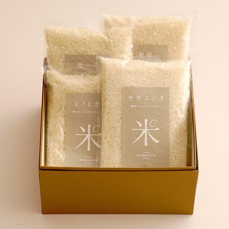 自然栽培米4種　食べ比べギフトセット
