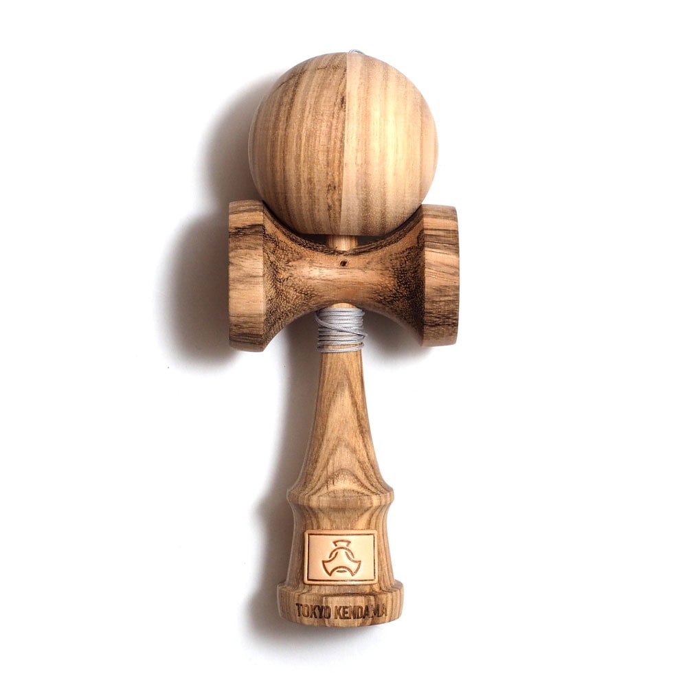 TOKYO KENDAMA 育てるけん玉 ゼブラウッド ホルダー付き 知育玩具 日本製 手作り 木目 プレゼント おみやげ レトロ インテリア