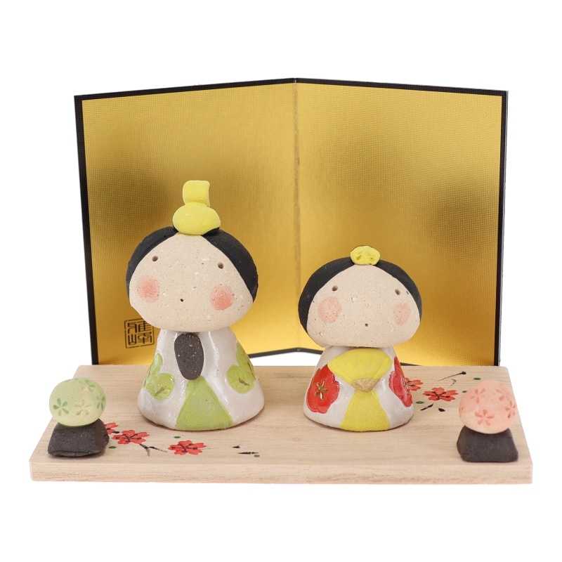 ひろ陶房 平安お雛飾り 置物 節句 インテリア 陶器 日本製 縁起物
