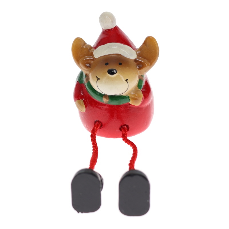 サンタトナカイ 足ブラドール 置物 クリスマス インテリア 陶器 おみやげ プレゼント ギフト