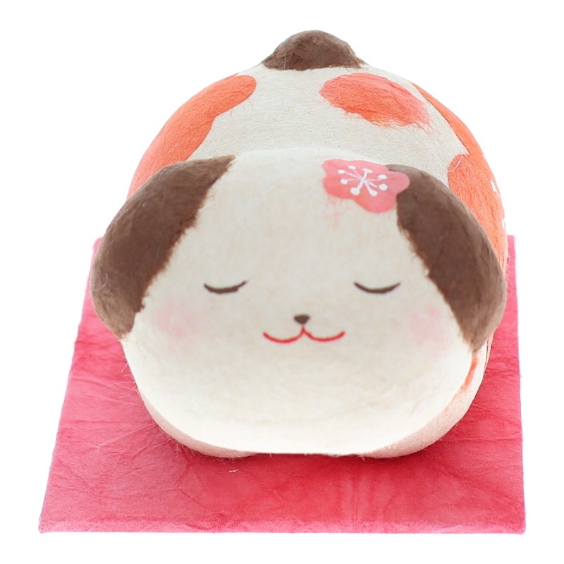 リュウコドウ ちぎり和紙 花づくし 戌 置物 インテリア 干支 縁起物 日本製 おみやげ 和雑貨 プレゼント ギフト