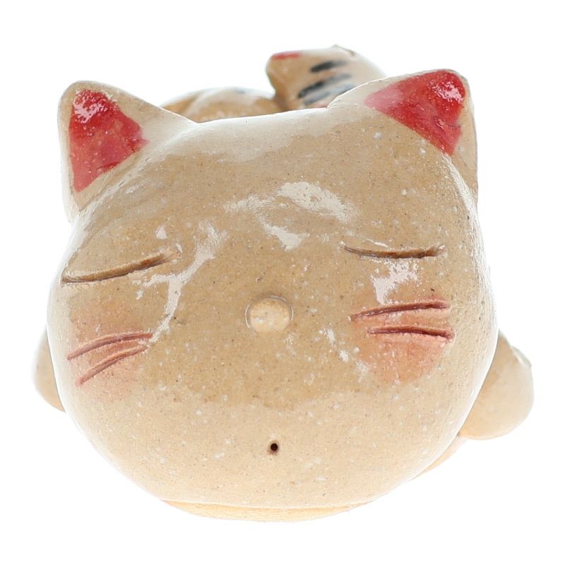 舞陶館 親子猫 置物 インテリア 陶器 日本製 縁起物 おみやげ 和雑貨 プレゼント ギフト