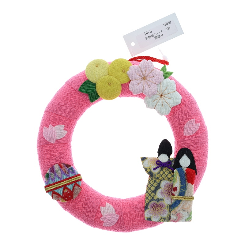 夢み屋 和雑貨 季節の12ヶ月リース 3月 雛祭り インテリア 日本製 おみやげ かわいい 和雑貨 プレゼント ギフト