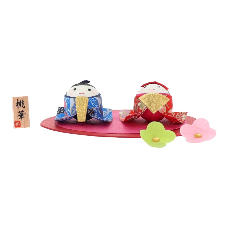 石川紙業 友禅和紙ぷちびな台付 雛祭り 置物 節句 インテリア 日本製 縁起物 おみやげ 和雑貨 プレゼント ギフト