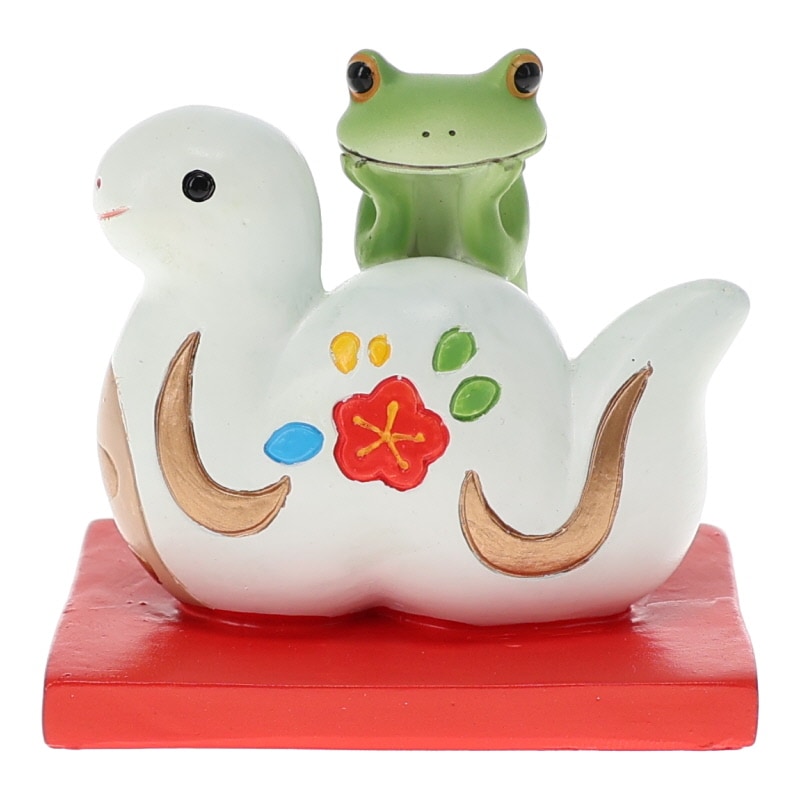 ダイカイ ヘビとカエル 巳年 置物 陶器 インテリア 縁起物 干支 おみやげ 和雑貨 プレゼント ギフト