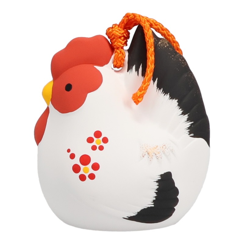 薬師窯 錦彩十二干支土鈴 酉 置物 インテリア 陶器 縁起物 おみやげ 和雑貨 プレゼント ギフト