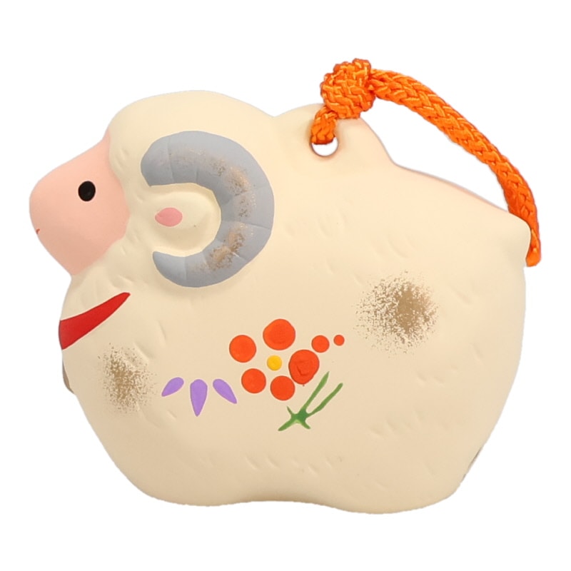 薬師窯 錦彩十二干支土鈴 未 置物 インテリア 陶器 縁起物 おみやげ 和雑貨 プレゼント ギフト