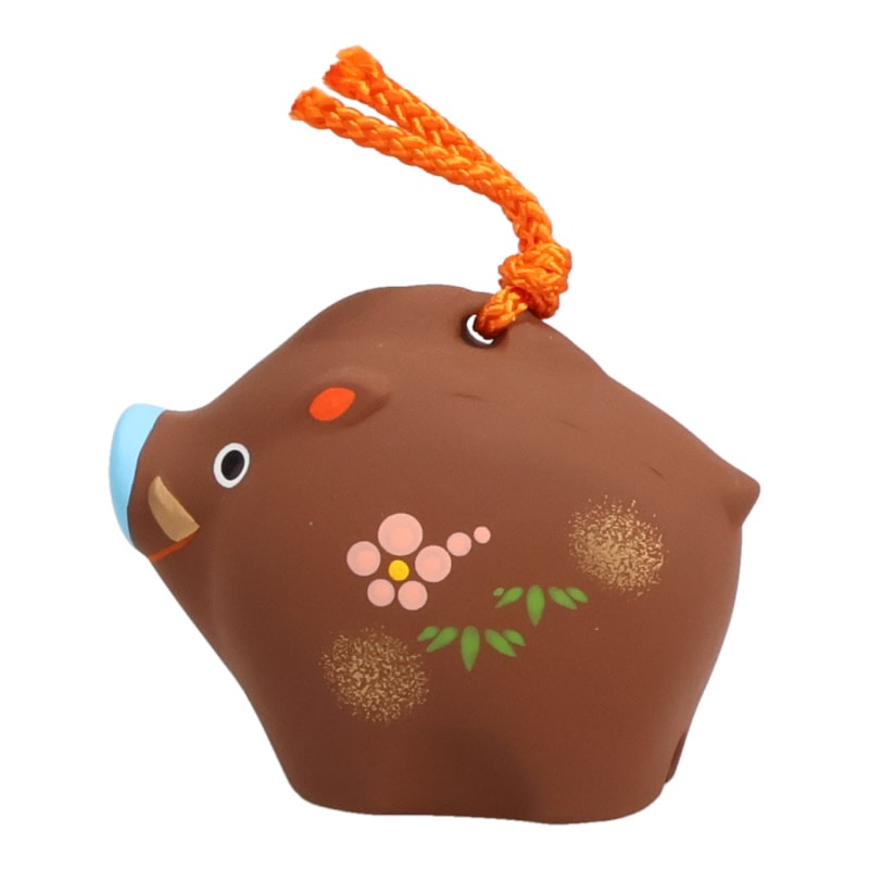 薬師窯 錦彩十二干支土鈴 亥 置物 インテリア 陶器 縁起物 おみやげ 和雑貨 プレゼント ギフト