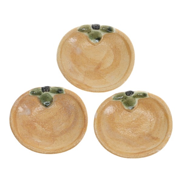 舞陶館 柿 小皿 3ケ入 陶器 食器 おみやげ 和雑貨 プレゼント ギフト