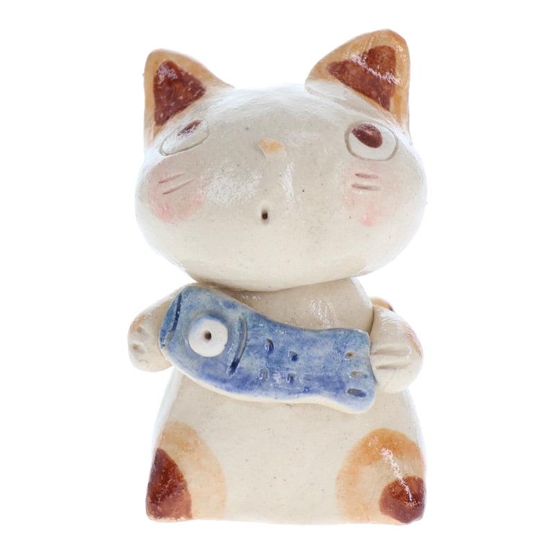 舞陶館 さかな猫  置物 インテリア おみやげ 和雑貨 プレゼント ギフト