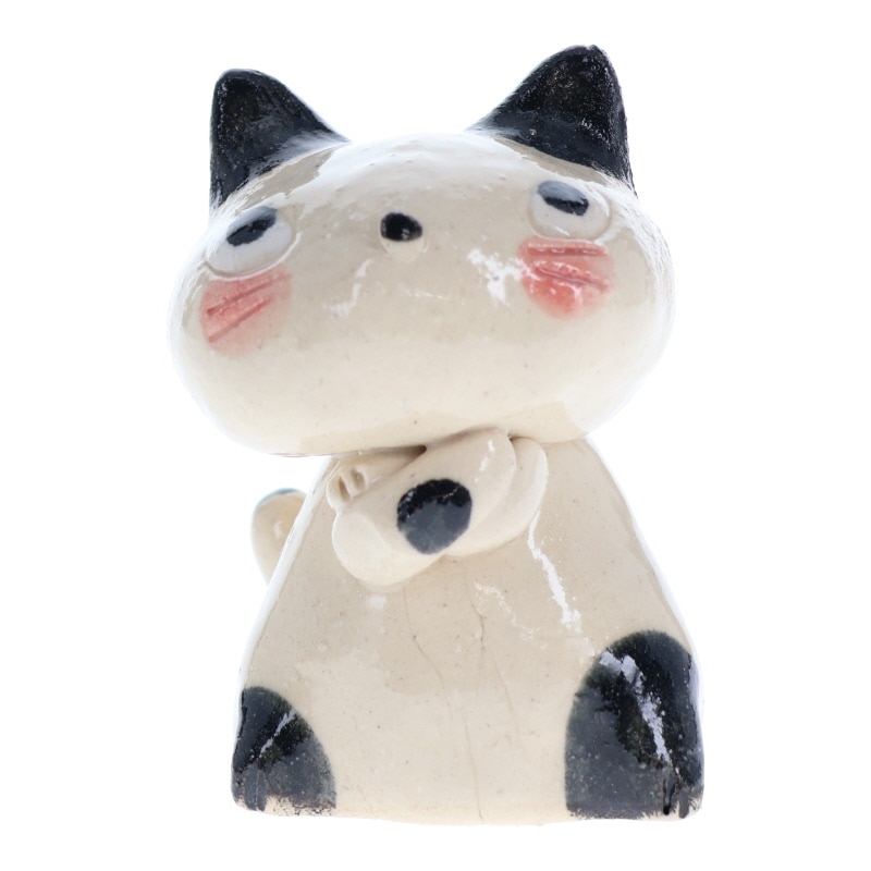 舞陶館 思案猫  置物 インテリア おみやげ 和雑貨 プレゼント ギフト