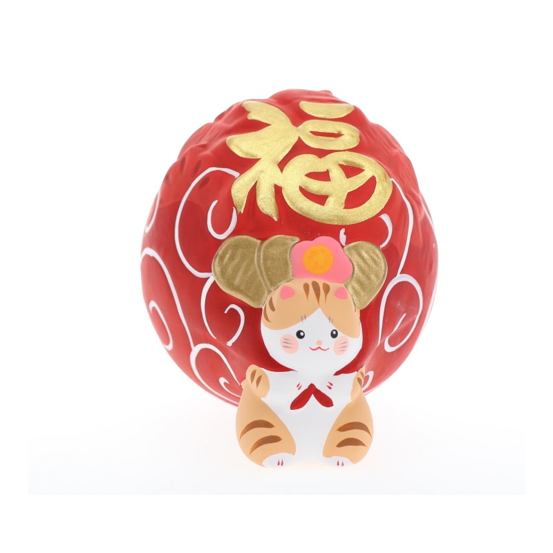 福かつぎ猫 貯金箱 大 トラ猫　おみやげ 金運上昇 プレゼント ギフト お祝い 置物 ネコグッズ ネコ好き