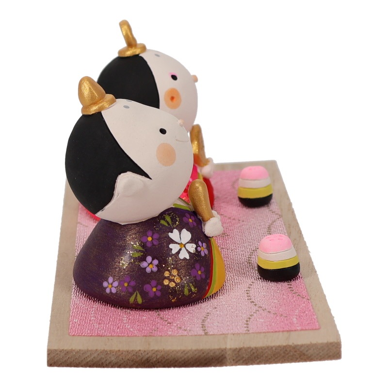 松本陶器 柚子舎錦童座雛 置物 節句 インテリア 陶器 日本製 縁起物