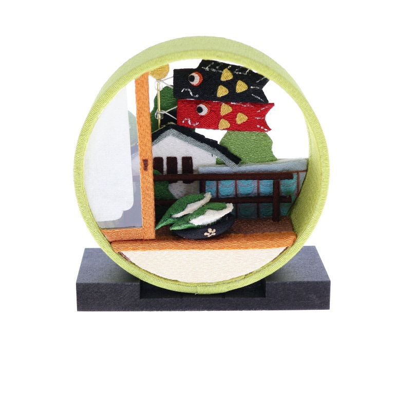 夢み屋 京の町家 5月子供の日 専用台付き 置物 インテリア おみやげ 和雑貨 プレゼント ギフト