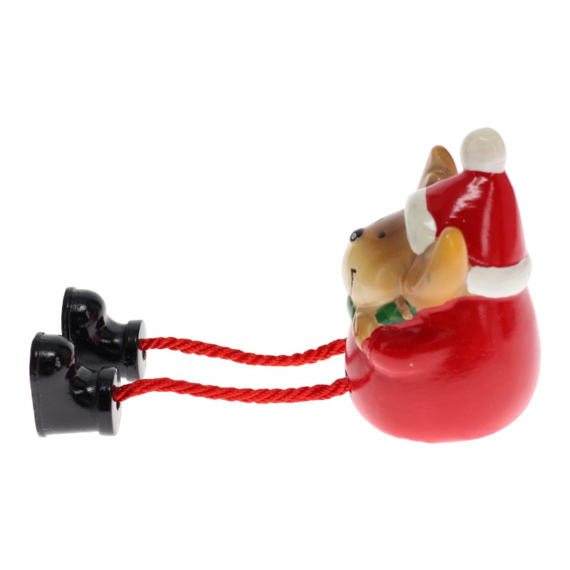サンタトナカイ 足ブラドール 置物 クリスマス インテリア 陶器