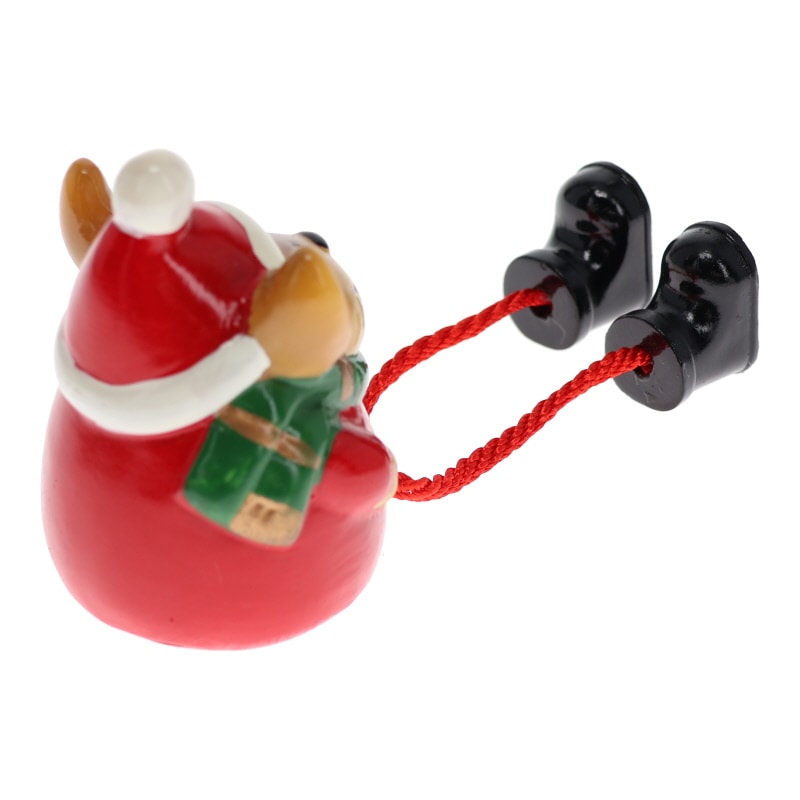 サンタトナカイ 足ブラドール 置物 クリスマス インテリア 陶器 おみやげ プレゼント ギフト