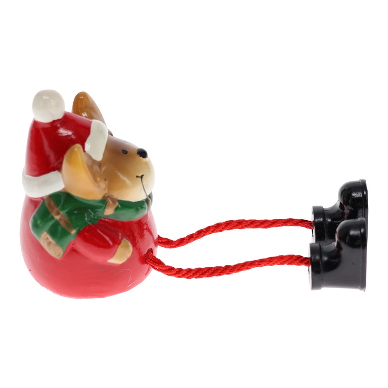サンタトナカイ 足ブラドール 置物 クリスマス インテリア 陶器 おみやげ プレゼント ギフト