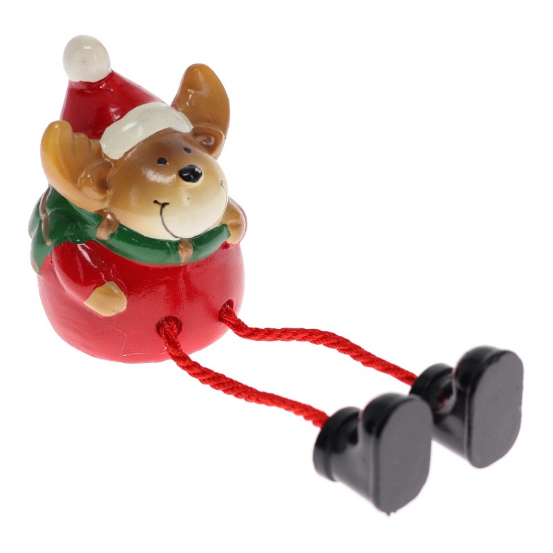 サンタトナカイ 足ブラドール 置物 クリスマス インテリア 陶器