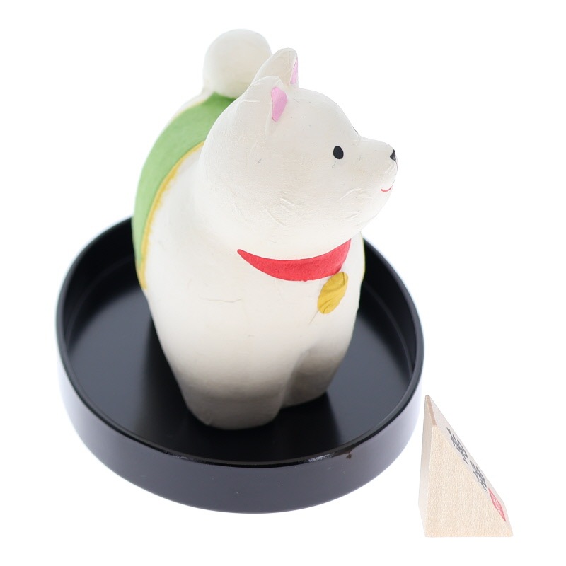 石川紙業 干支戌 和紙貼り陶器人形 戌 屏風付 インテリア 干支 縁起物