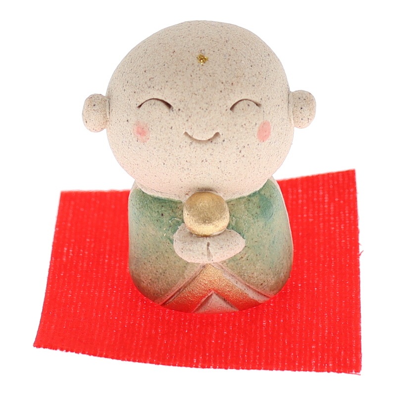 松本陶器 地蔵飾り(幸せ) 置物 インテリア 陶器 日本製 縁起物 おみやげ 和雑貨 プレゼント ギフト