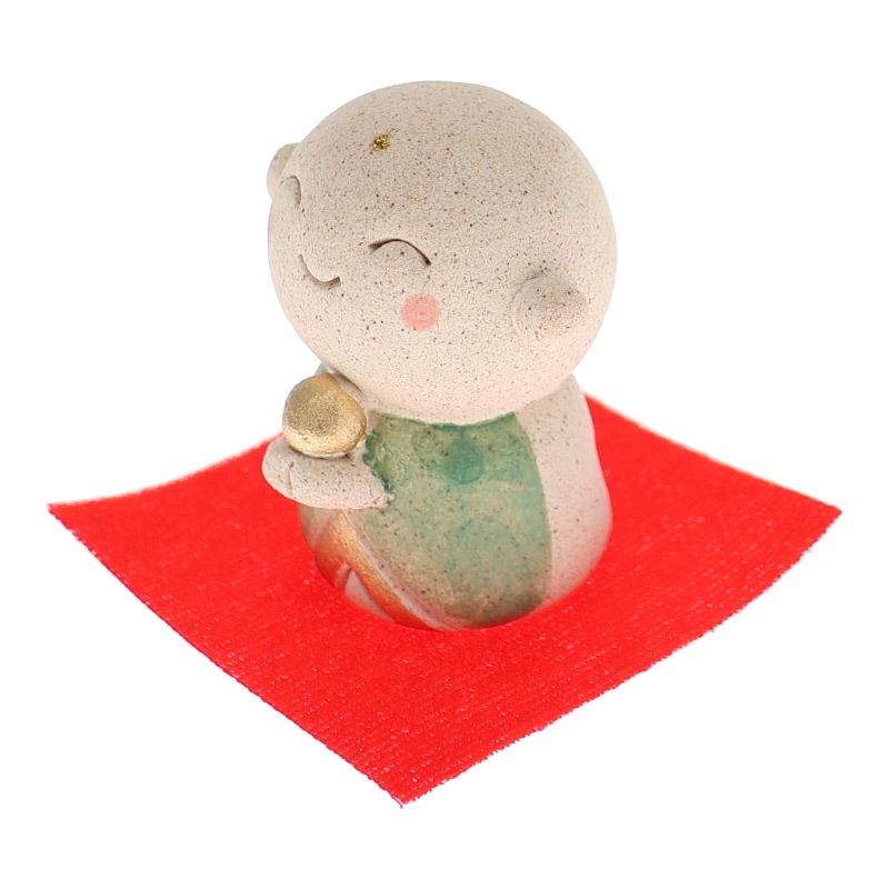 松本陶器 地蔵飾り(幸せ) 置物 インテリア 陶器 日本製 縁起物 おみやげ 和雑貨 プレゼント ギフト