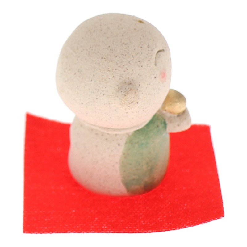 松本陶器 地蔵飾り(幸せ) 置物 インテリア 陶器 日本製 縁起物 おみやげ 和雑貨 プレゼント ギフト