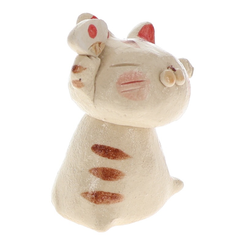 舞陶館 あっぱれ猫 置物 インテリア 陶器 日本製 縁起物 おみやげ 和雑貨 プレゼント ギフト