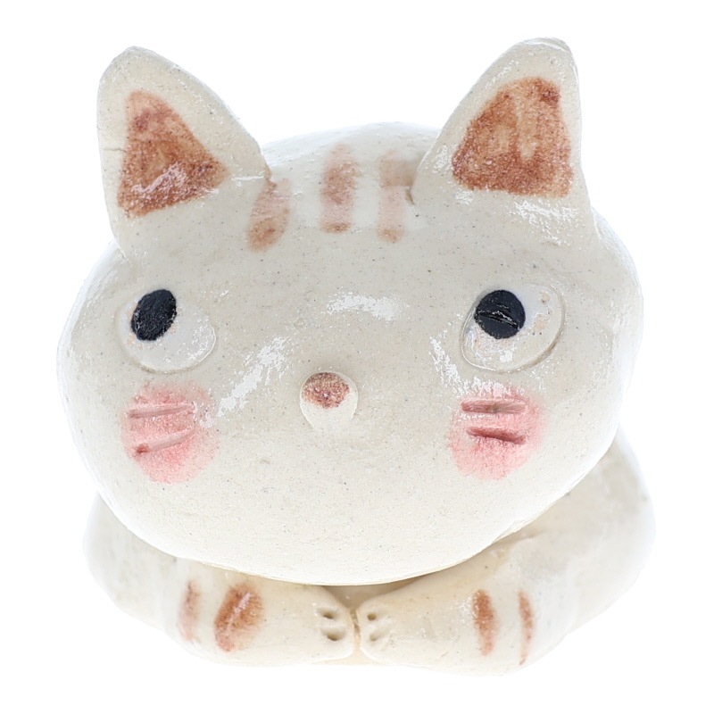 舞陶館 茶トラ猫 置物 インテリア 陶器 日本製 縁起物 おみやげ 和雑貨