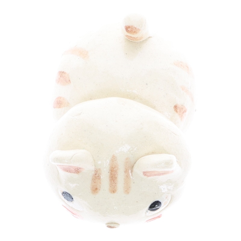 舞陶館 茶トラ猫 置物 インテリア 陶器 日本製 縁起物 おみやげ 和雑貨