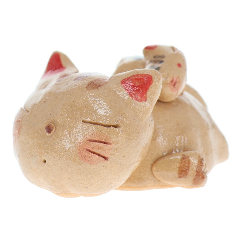 舞陶館 親子猫 置物 インテリア おみやげ 和雑貨 プレゼント ギフト