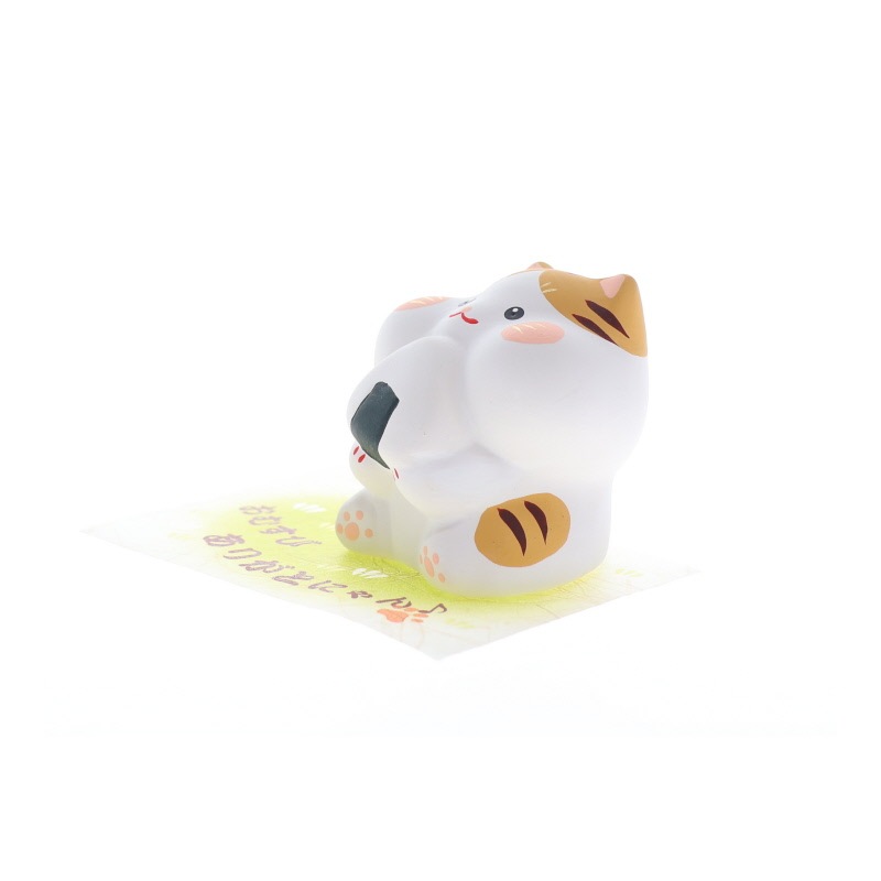 おむすび ありがとにゃん トラ猫 おみやげ プレゼント ギフト お祝い 置物 ネコグッズ ネコ好き
