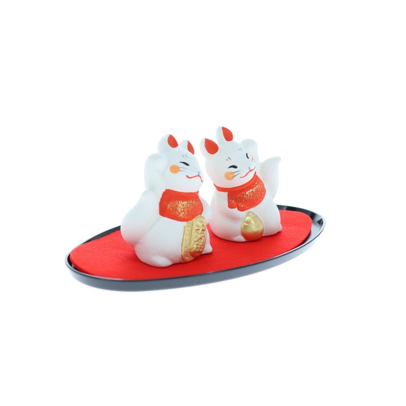 お稲荷さん 笑門来福 おみやげ プレゼント ギフト お祝い 置物 キツネグッズ キツネ好き
