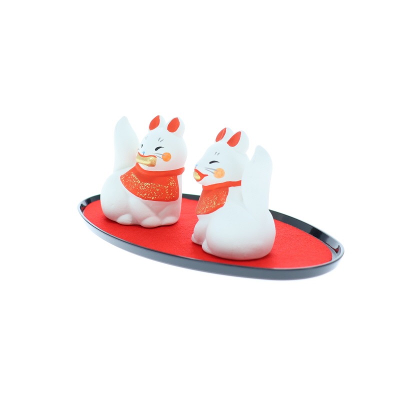 お稲荷さん 白狐 おみやげ プレゼント ギフト お祝い 置物 キツネグッズ キツネ好き