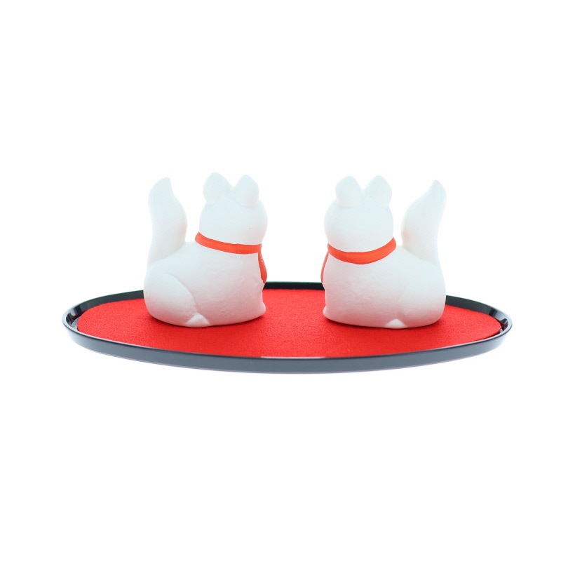 お稲荷さん 白狐 おみやげ プレゼント ギフト お祝い 置物 キツネ