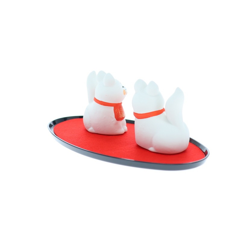 お稲荷さん 白狐 おみやげ プレゼント ギフト お祝い 置物 キツネグッズ キツネ好き