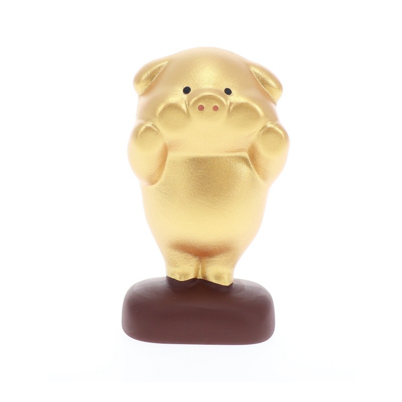 ぺったりブタ 金 おみやげ プレゼント ギフト  置物 ブタグッズ ブタ好き
