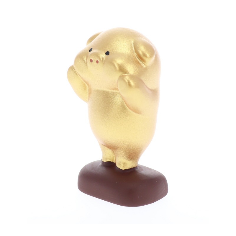 ぺったりブタ 金 おみやげ プレゼント ギフト  置物 ブタグッズ ブタ好き