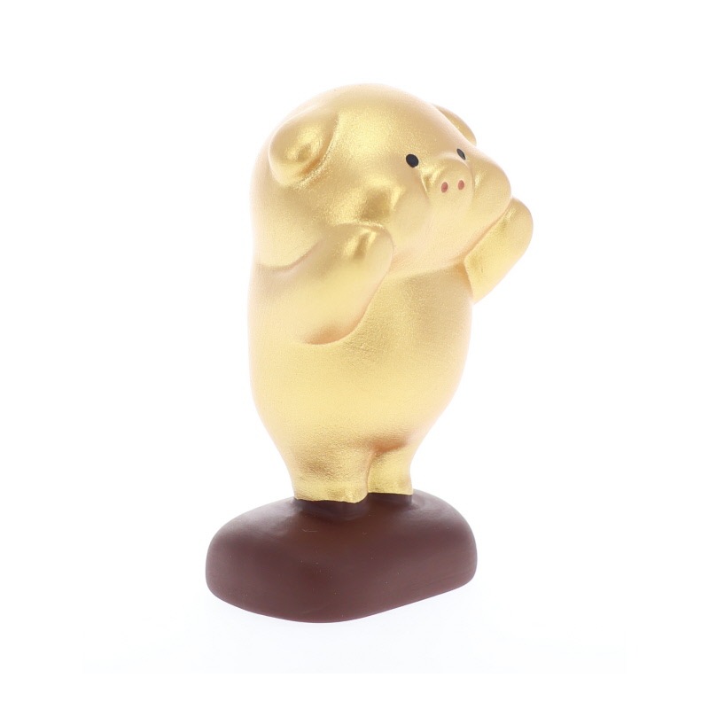 ぺったりブタ 金 おみやげ プレゼント ギフト  置物 ブタグッズ ブタ好き