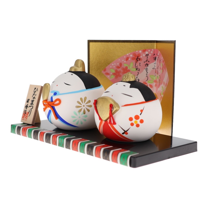 昭峰作 まろ雛 雛祭り 置物 節句 インテリア 日本製 陶器 縁起物 おみやげ 和雑貨 プレゼント ギフト