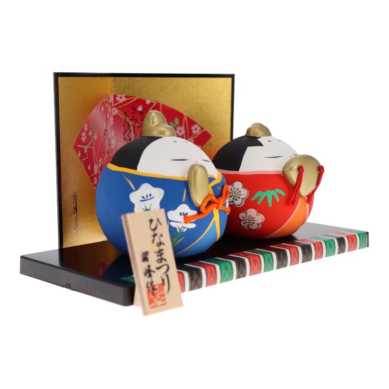 昭峰作 京洛まろ雛 雛祭り 置物 節句 インテリア 日本製 陶器 縁起物 おみやげ 和雑貨 プレゼント ギフト