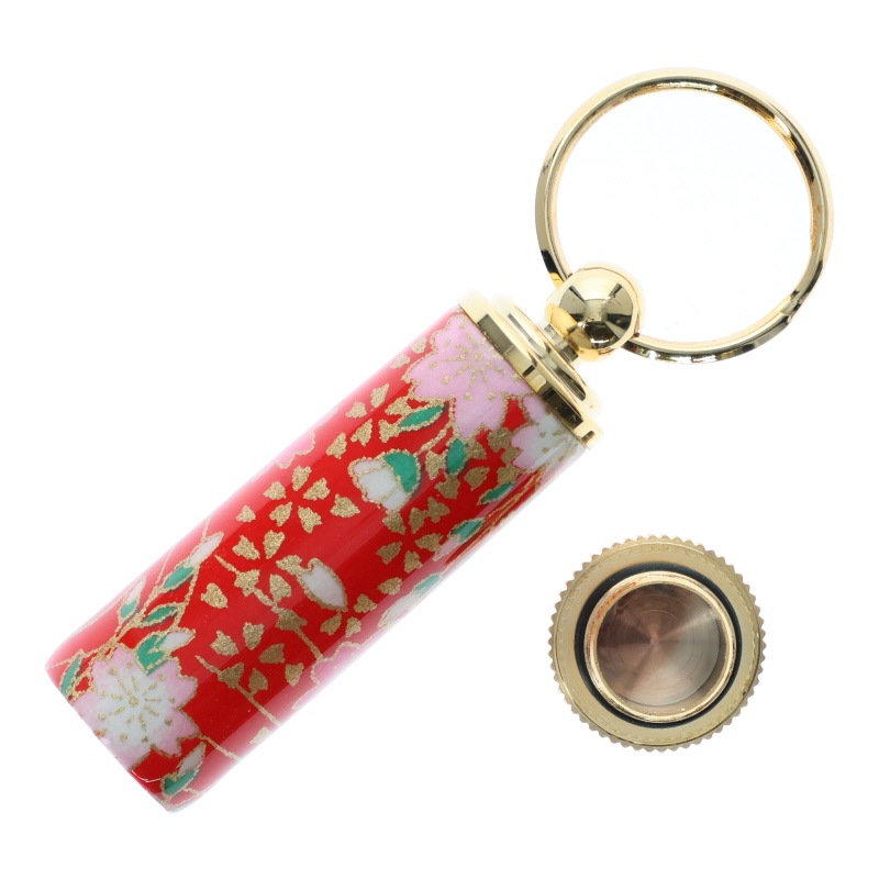 ピルケース しだれ桜 赤 美濃和紙 日本製 竹内靖貴 薬入れ 母の日 プレゼント お祝い 伝統工芸品 クリスマス 誕生日