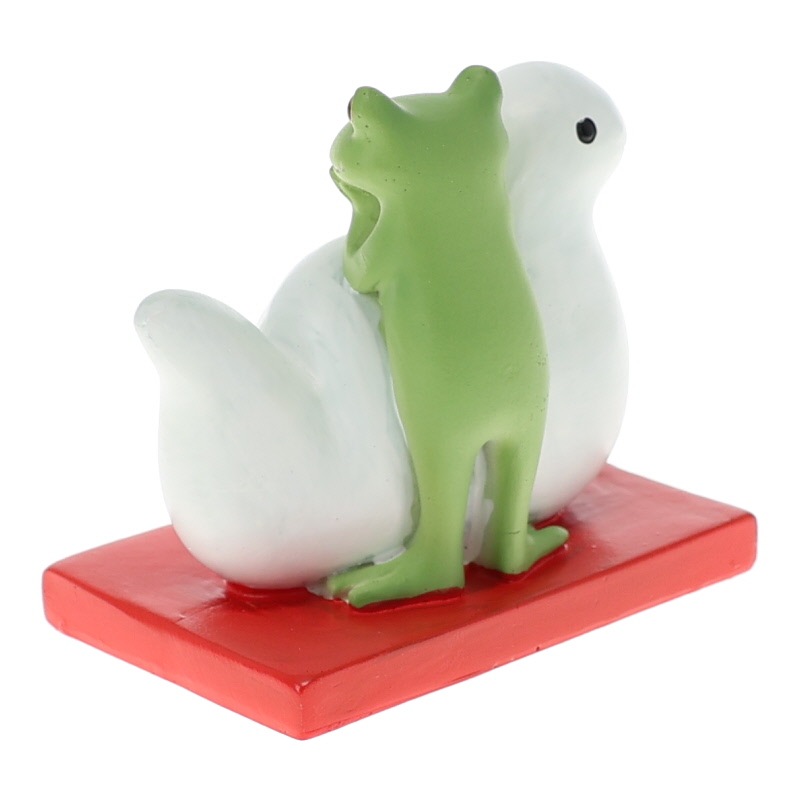 ダイカイ ヘビとカエル 巳年 置物 陶器 インテリア 縁起物 干支