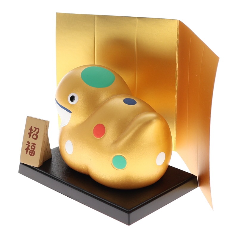DECORE デコレ 干支飾り 巳 金 置物 インテリア 陶器 縁起物 おみやげ 和雑貨 プレゼント ギフト