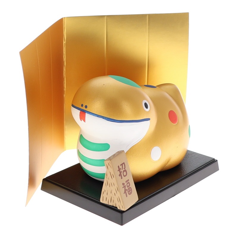 DECORE デコレ 干支飾り 巳 金 置物 インテリア 陶器 縁起物 おみやげ 和雑貨 プレゼント ギフト