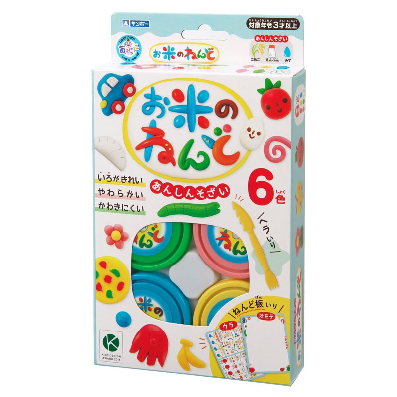 お米のねんど 6色セット あそびっこ ギンポー 銀鳥産業