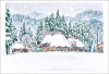 日本の風景画ポストカード「雪ふる日-2」