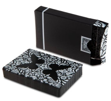 Limited Edition Black/White Butterfly Playing Cards