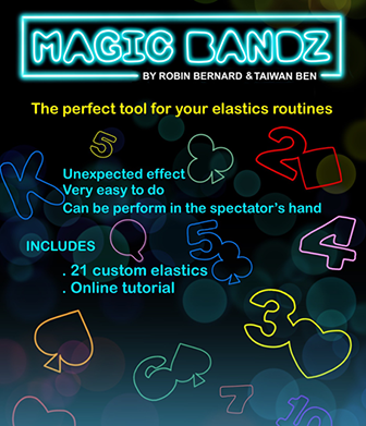 Magic Bandz （輪ゴムでカードあて) by Robin Bernard and Taiwan Ben