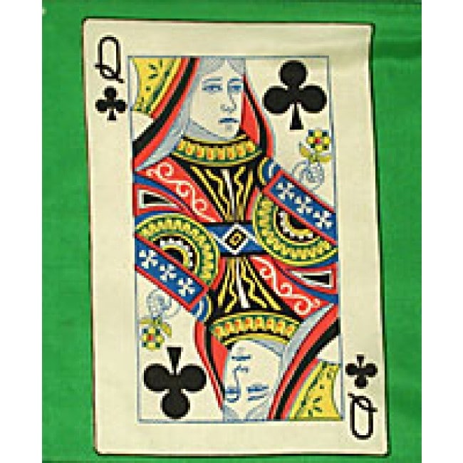 希少 海外 ビンテージ シルクカード カードシルクセット 12インチ(約30センチ)角 クラブのクイーン